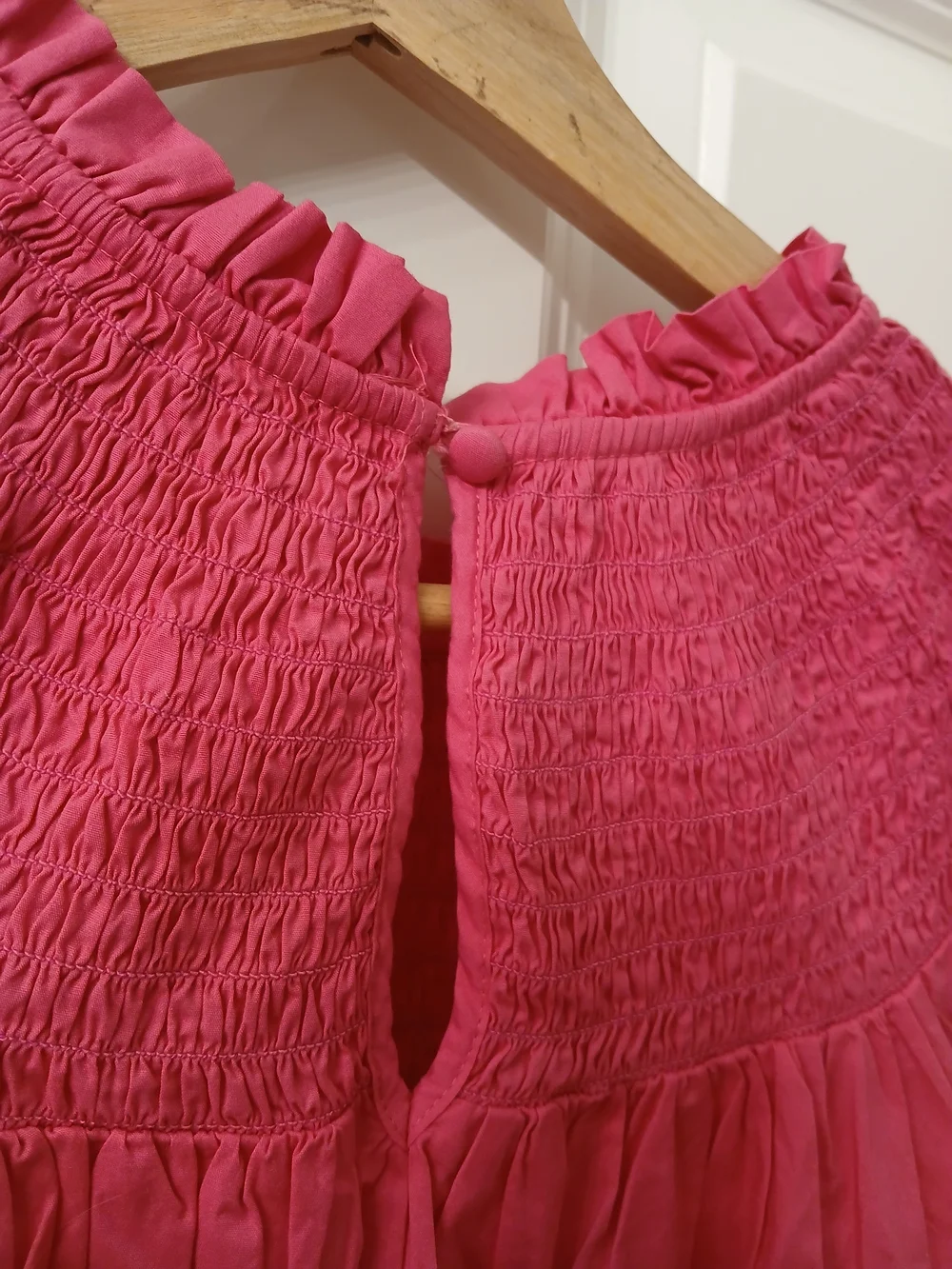 Crown & Ivy Hot Pink Smocked Top
